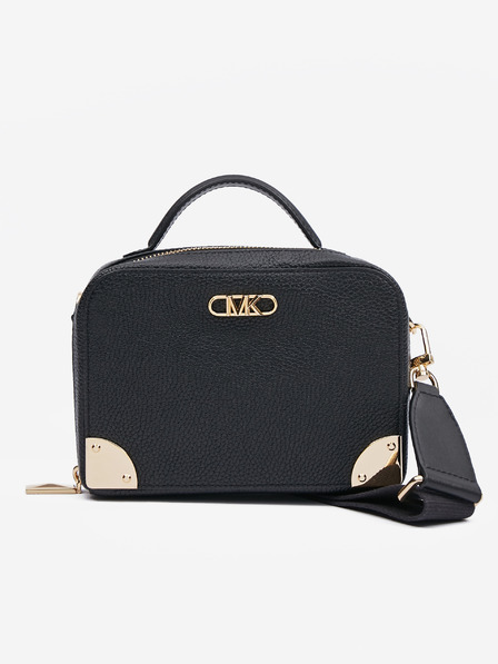 Michael Kors Čierna dámska kožená kabelka Michael Kors Trunk Xbody