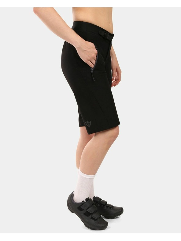 Kilpi Dámske cyklistické šortky Kilpi HIXON-W 2v1 pre horskú cyklistiku Čierna