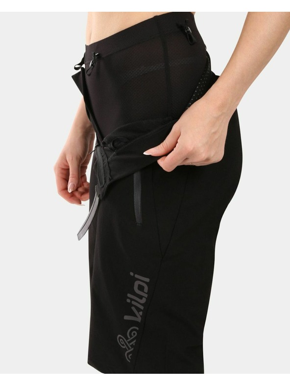 Kilpi Dámske cyklistické šortky Kilpi HIXON-W 2v1 pre horskú cyklistiku Čierna