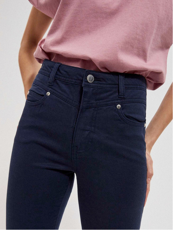 Moodo Tmavomodré dámske nohavice Moodo