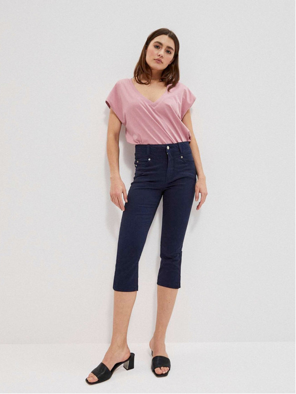 Moodo Tmavomodré dámske nohavice Moodo