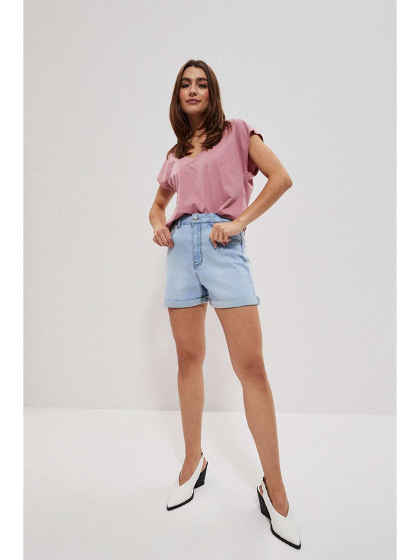 Moodo Svetlomodré dámske džínsové šortky Moodo