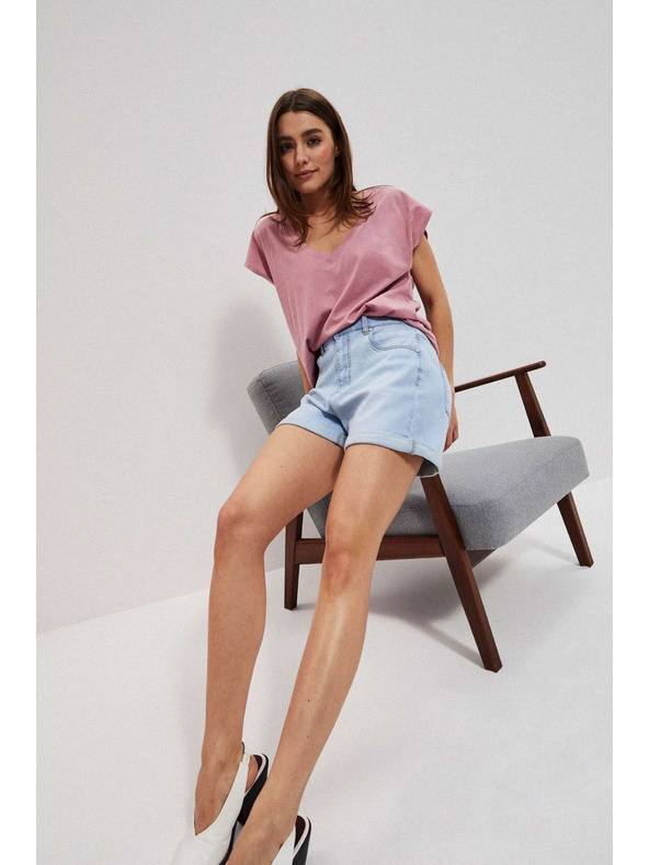 Moodo Svetlomodré dámske džínsové šortky Moodo