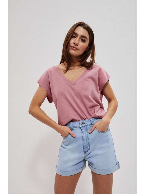 Moodo Svetlomodré dámske džínsové šortky Moodo