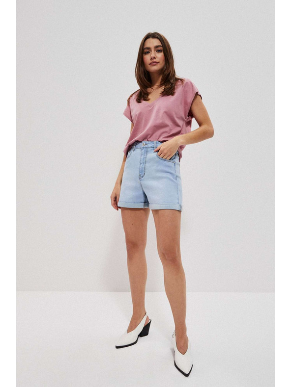 Moodo Svetlomodré dámske džínsové šortky Moodo