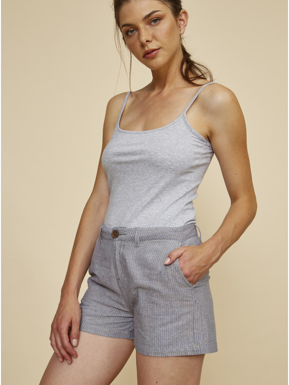 ZOOT.lab Šedé dámske pruhované šortky s plátnom ZOOT.lab Jade