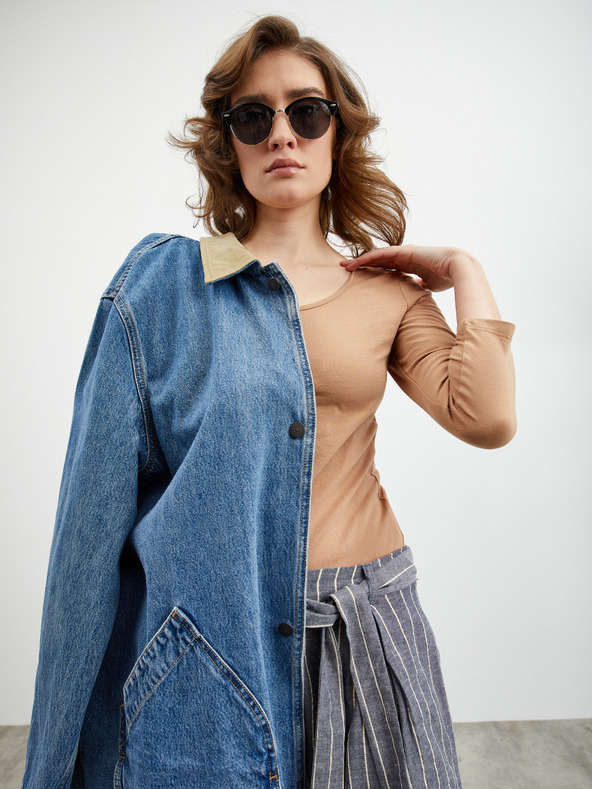 ZOOT.lab Šedé a modré dámske pruhované šortky ZOOT.lab Julette