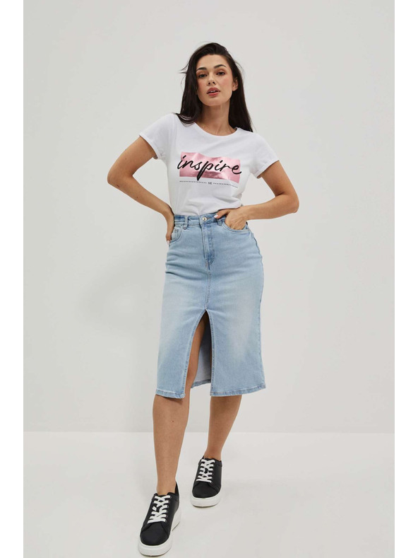 Moodo Dámske tričko L-TS-4019 WHITE Moodo