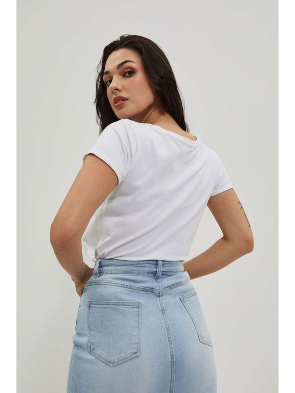 Moodo Dámske tričko L-TS-4019 WHITE Moodo