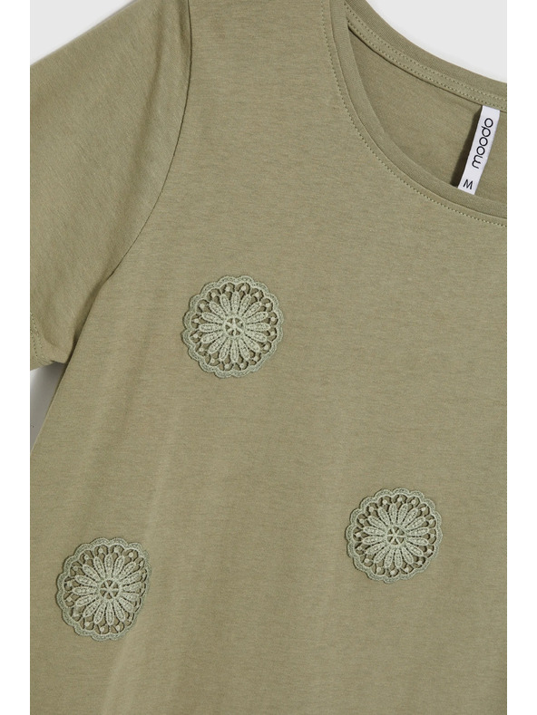 Moodo Dámske tričko olivové Moodo