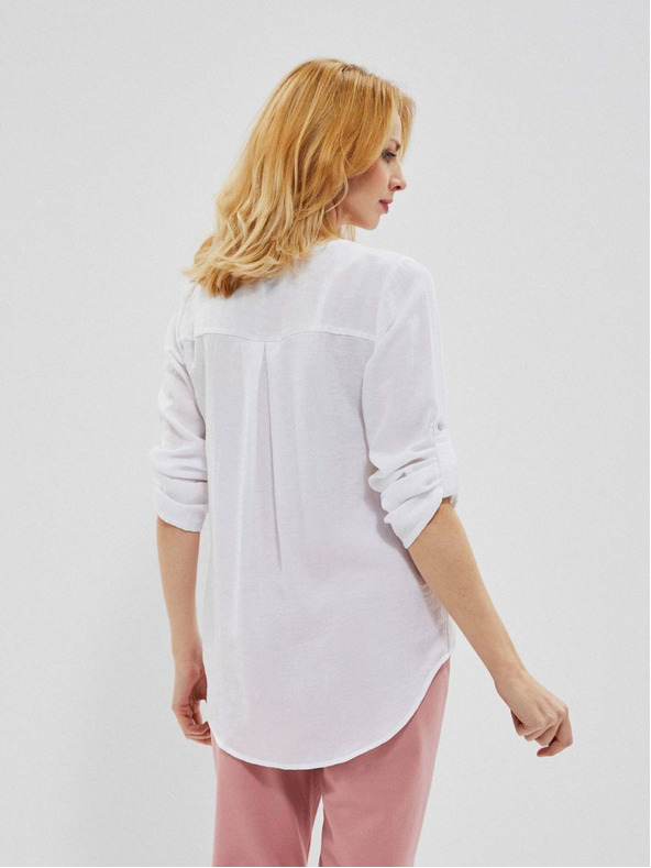 Moodo Biela dámska blúzka Moodo