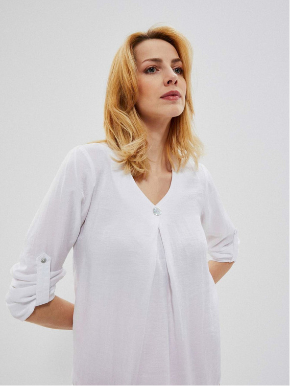 Moodo Biela dámska blúzka Moodo