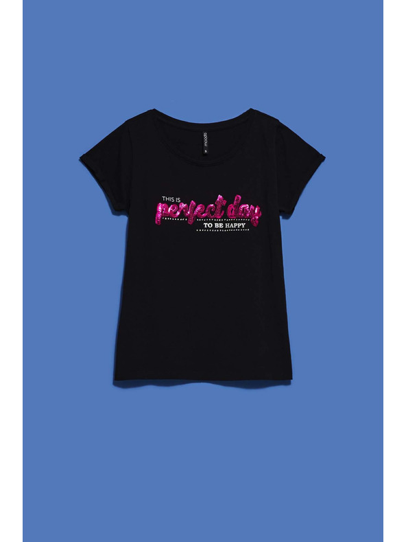 Moodo Dámske tričko L-TS-4020 BLACK Moodo