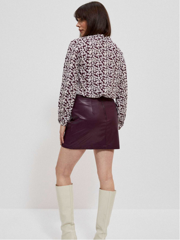 Moodo Bielo-vínová dámska kvetovaná blúzka Moodo