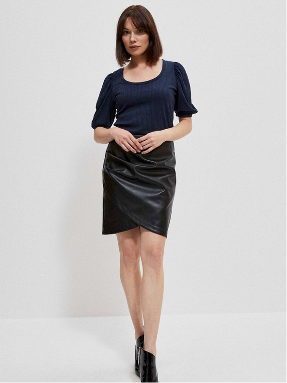 Moodo Tmavomodrá dámska blúzka Moodo