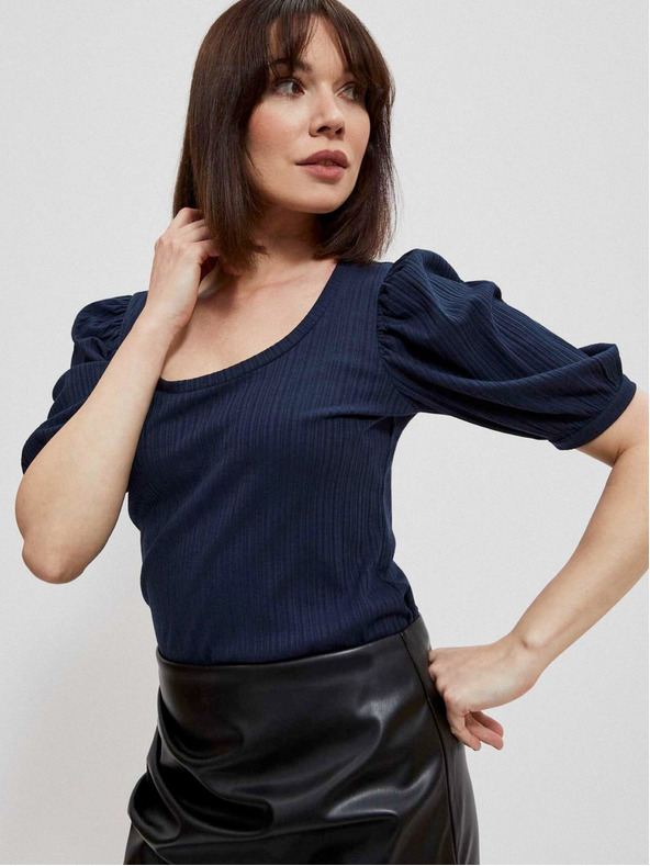 Moodo Tmavomodrá dámska blúzka Moodo