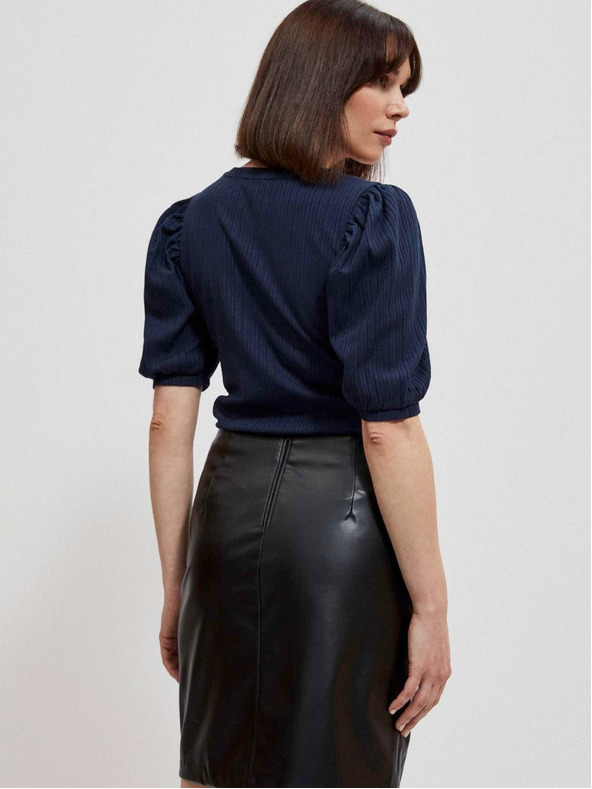 Moodo Tmavomodrá dámska blúzka Moodo