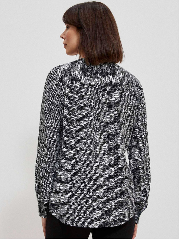 Moodo Bielo-čierna dámska vzorovaná blúzka Moodo