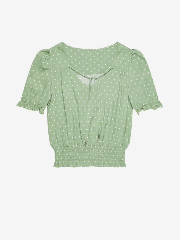 Moodo Zelená dámska bodkovaná blúzka Moodo