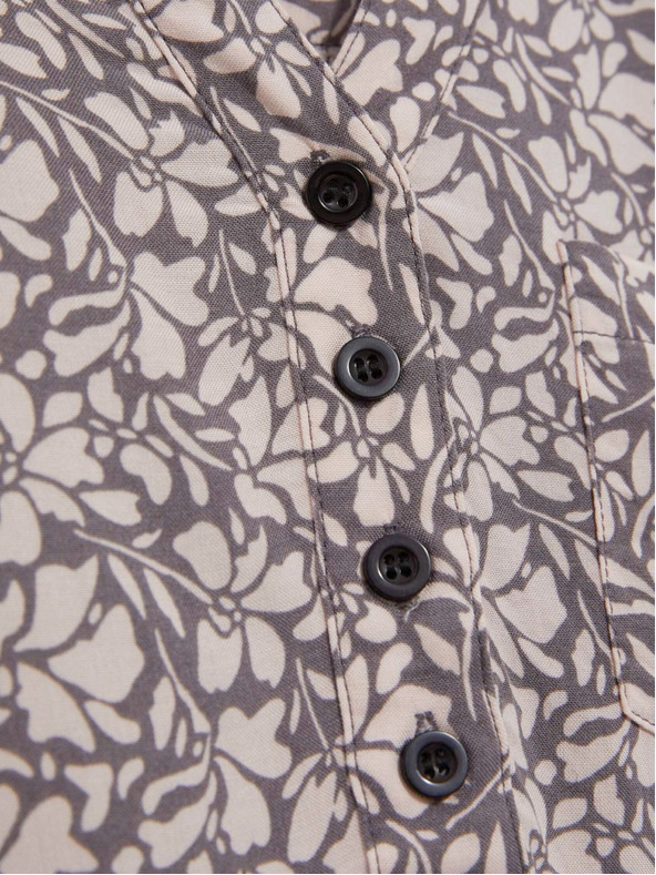 Moodo Bielo-sivá dámska vzorovaná košeľa Moodo