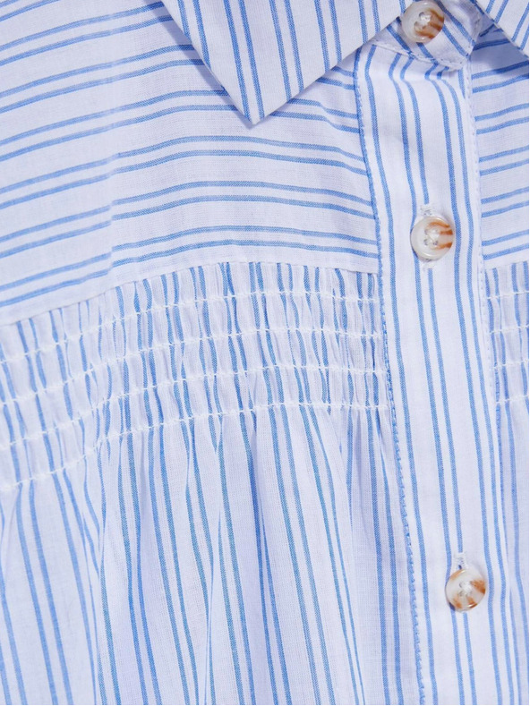 Moodo Bielo-modrá dámska pruhovaná košeľa Moodo