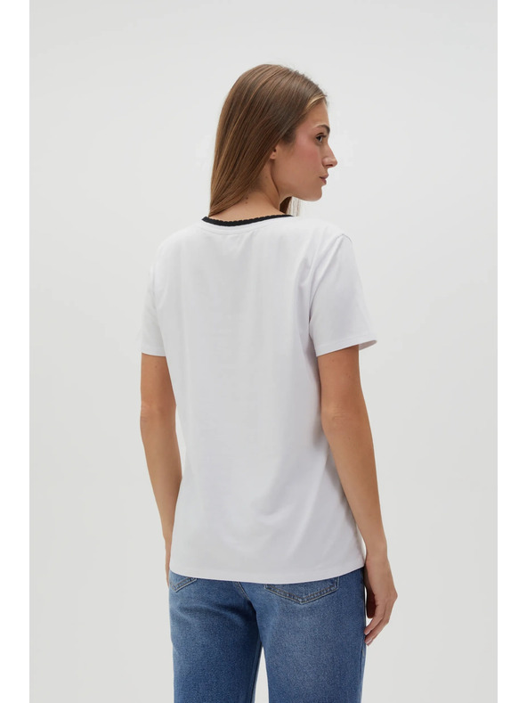 Moodo Dámske biele tričko Moodo