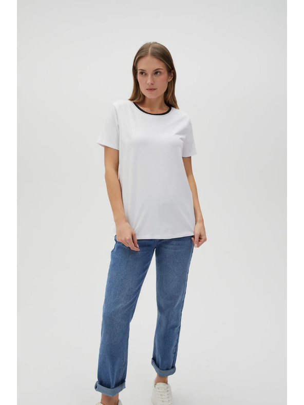 Moodo Dámske biele tričko Moodo