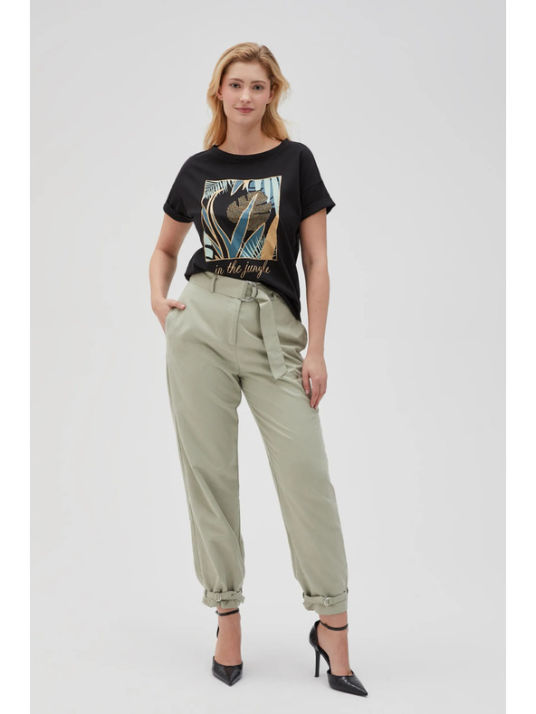 Moodo Dámske tričko čierne Moodo