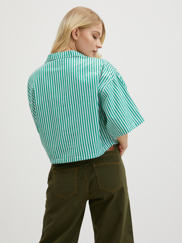 Noisy May Bielo-zelená pruhovaná blúzka Noisy May Lisa