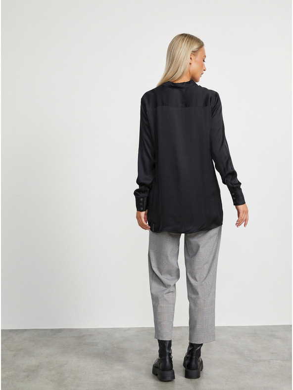 ZOOT.lab Čierna dámska dlhá košeľa METROOPOLIS by ZOOT.lab Angela