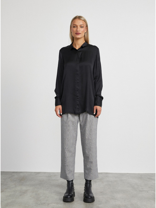 ZOOT.lab Čierna dámska dlhá košeľa METROOPOLIS by ZOOT.lab Angela