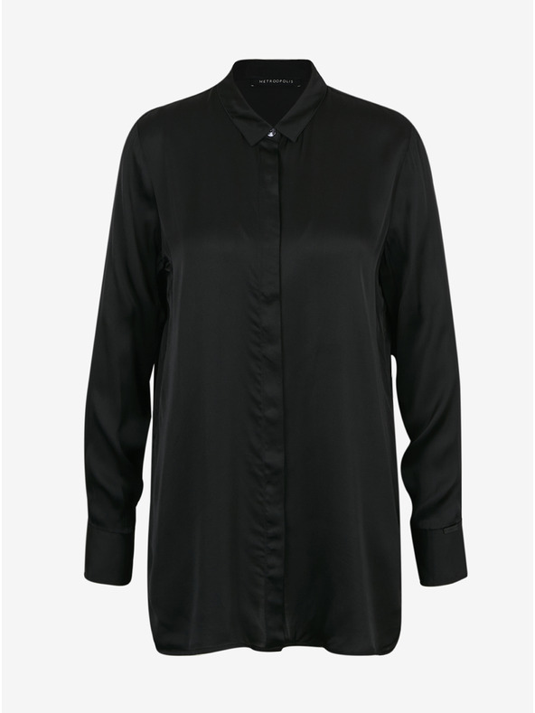 ZOOT.lab Čierna dámska dlhá košeľa METROOPOLIS by ZOOT.lab Angela