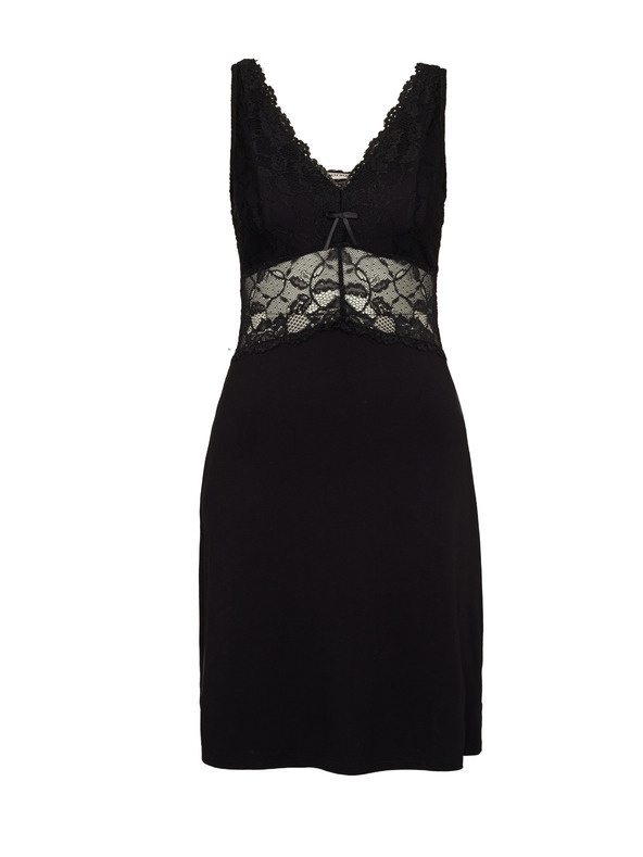 Orsay Čierna dámska nočná košieľka ORSAY