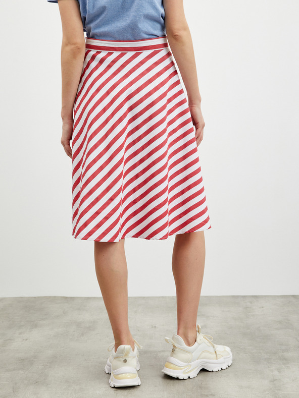 ZOOT.lab Bielo-červená pruhovaná sukňa ZOOT.lab Simona