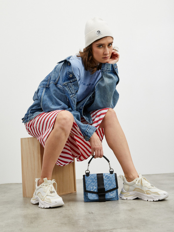 ZOOT.lab Bielo-červená pruhovaná sukňa ZOOT.lab Simona