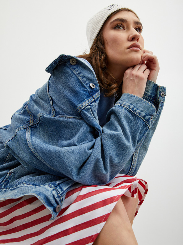 ZOOT.lab Bielo-červená pruhovaná sukňa ZOOT.lab Simona