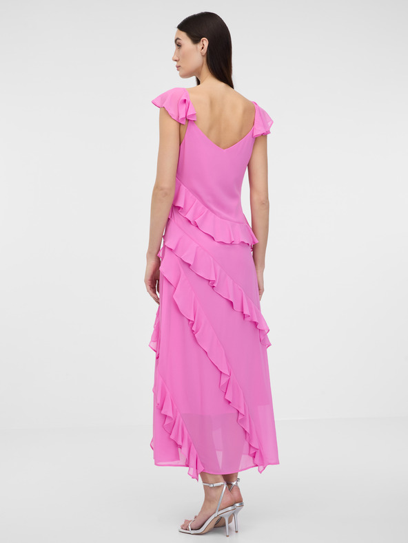 Orsay Ružové dámske maxi šaty ORSAY