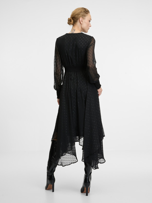 Orsay Čierne dámske midi šaty ORSAY