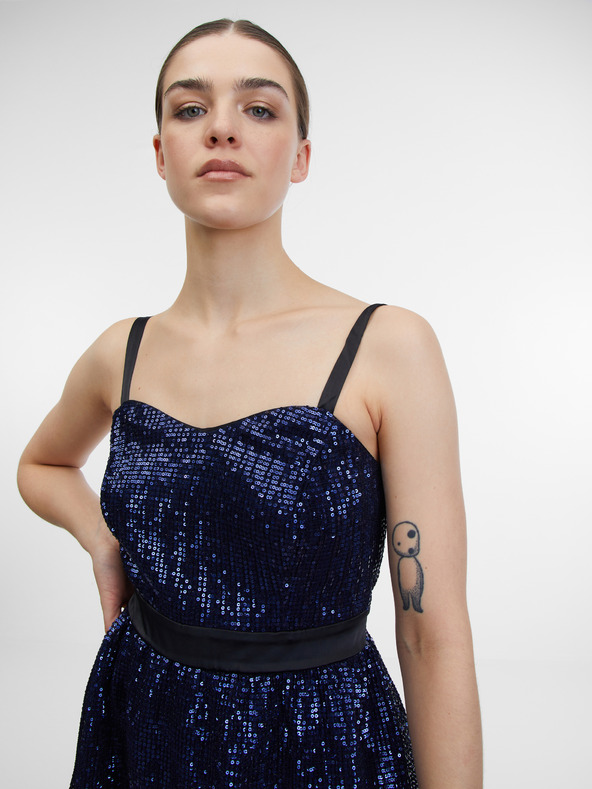 Orsay Tmavomodré dámske šaty ORSAY