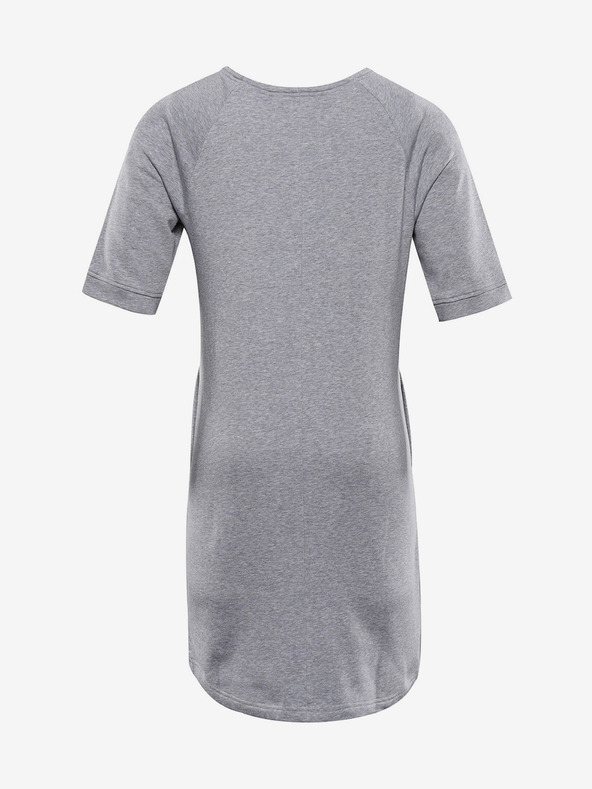 ALPINE PRO Sivé dámske bavlnené šaty Alpine Pro MOLEDA