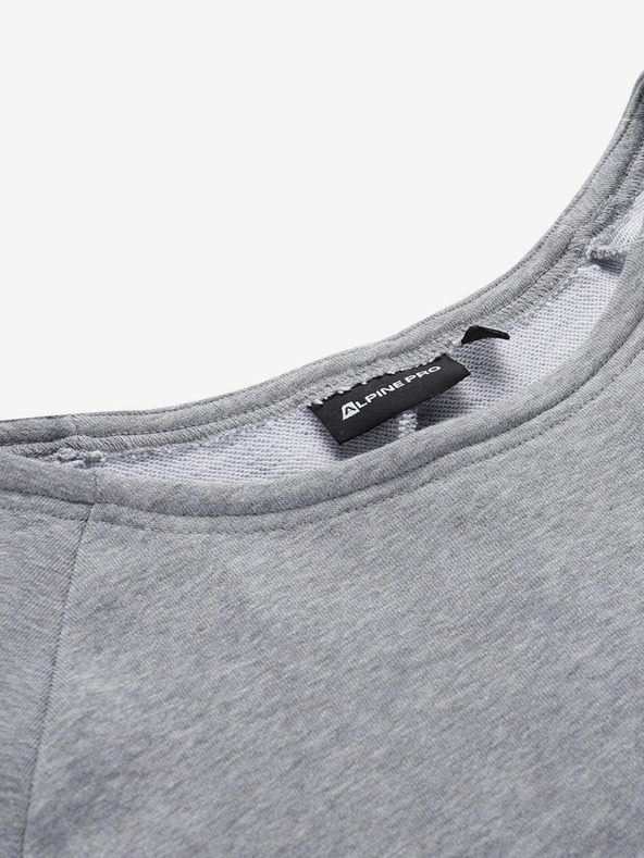 ALPINE PRO Sivé dámske bavlnené šaty Alpine Pro MOLEDA