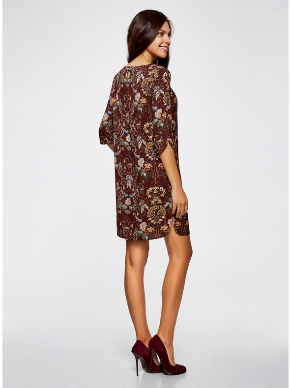 oodji OODJI Rovný strih šiat s potlačou