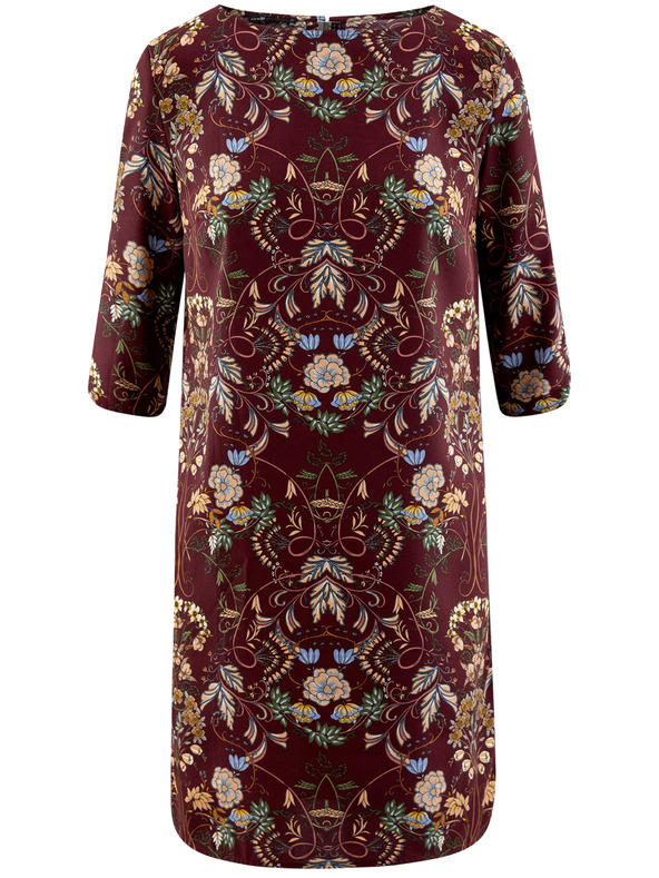 oodji OODJI Rovný strih šiat s potlačou