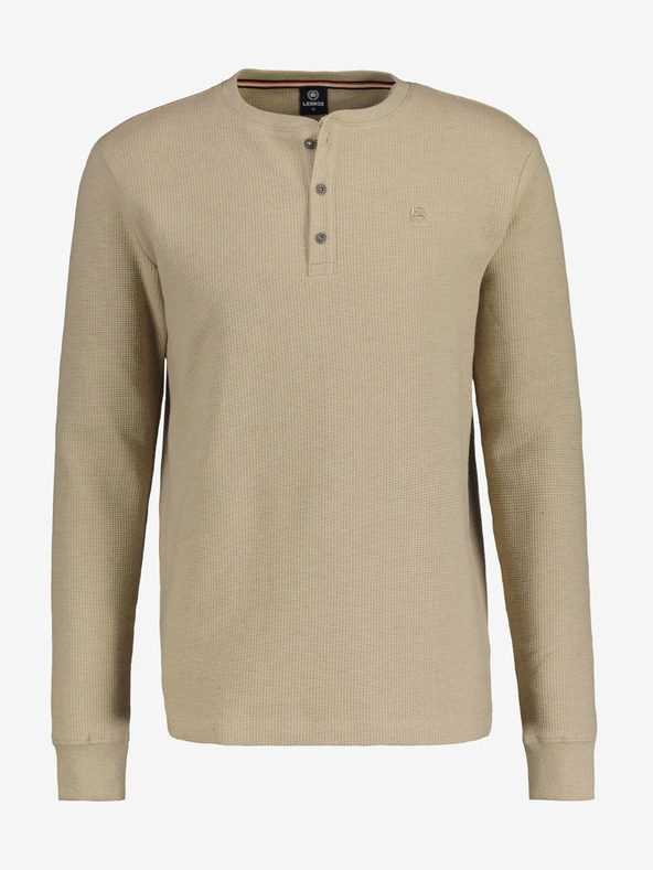 LERROS Béžová pánska základná košeľa LERROS