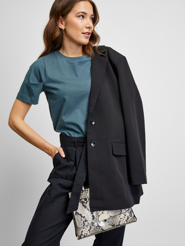 ZOOT.lab Tmavo zelené základné tričko s krátkym rukávom METROOPOLIS by ZOOT.lab Leora