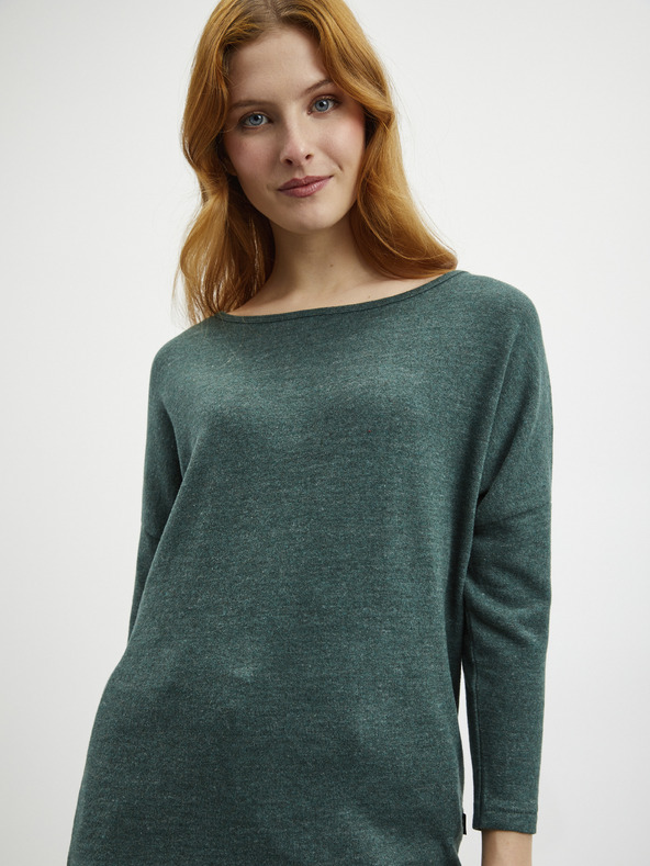 ZOOT.lab Tmavo zelené dámske pletené tričko ZOOT.lab Aria