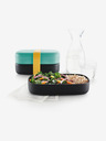 Lékué Čierno-tyrkysový desiatový box Lékué LunchBox To Go (1000 ml)