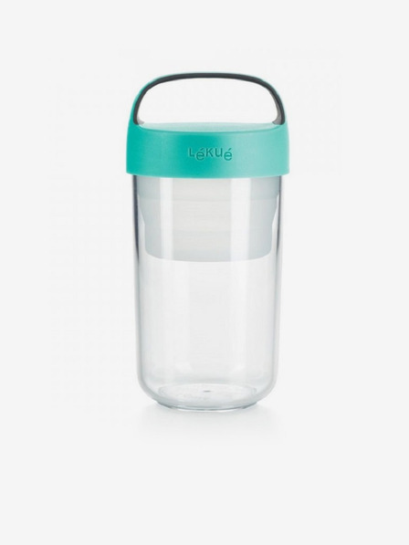 Lékué Tyrkysový box na desiatu Lékué Jar To Go (600 ml)