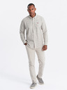 Ombre Clothing Pánska bavlnená košeľa REGULAR FIT s jemnými prúžkami Ombre Clothing