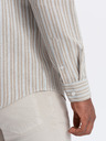 Ombre Clothing Pánska bavlnená košeľa REGULAR FIT s jemnými prúžkami Ombre Clothing